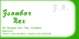 zsombor max business card